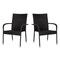 Flash Furniture Black Stacking Wicker Patio Armchairs, PK 2 2-TW-3WBE073-BK-GG - alternate 6